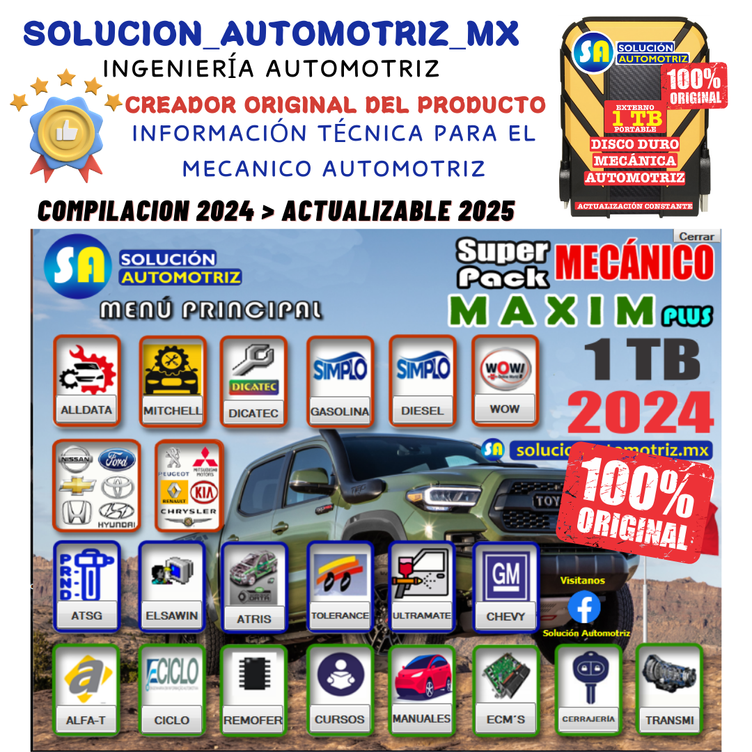 Disco Duro Información Diagramas Automotriz 1tb