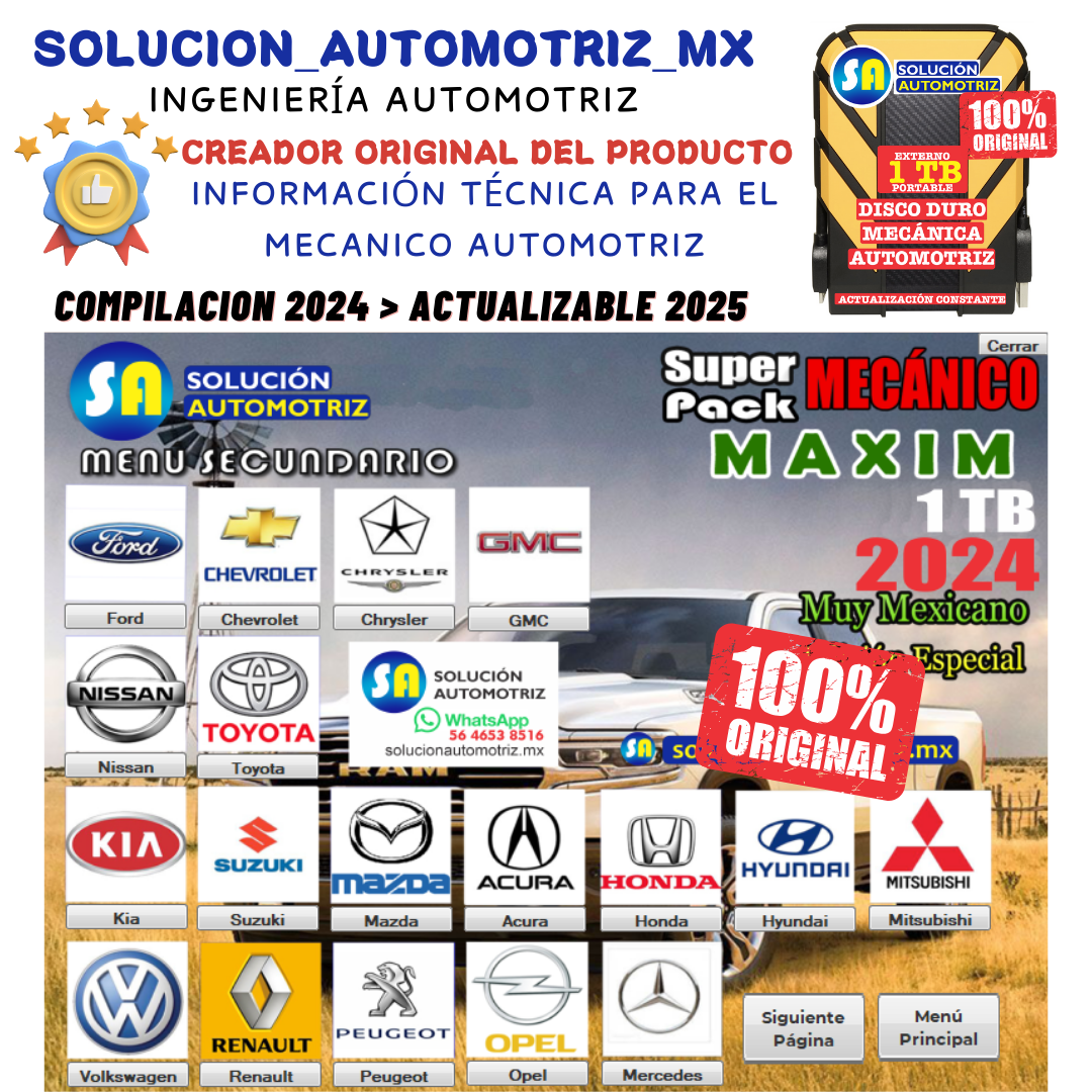 Disco Duro Información Diagramas Automotriz 1tb