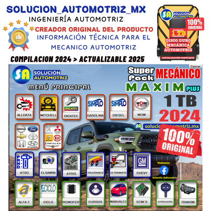 Disco Duro Información Diagramas Automotriz 1tb