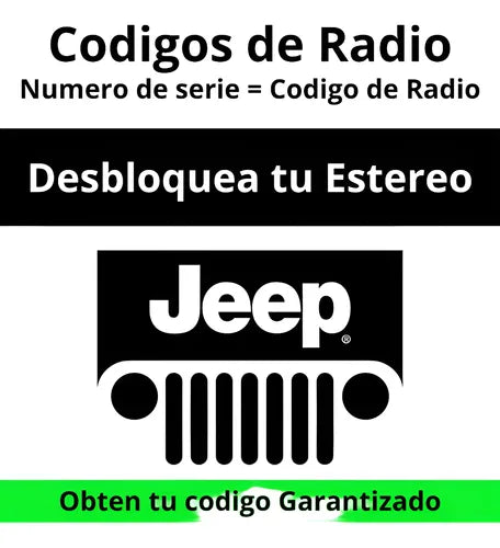 Códigos De Radio Jeep - Desbloqueo De Estéreo